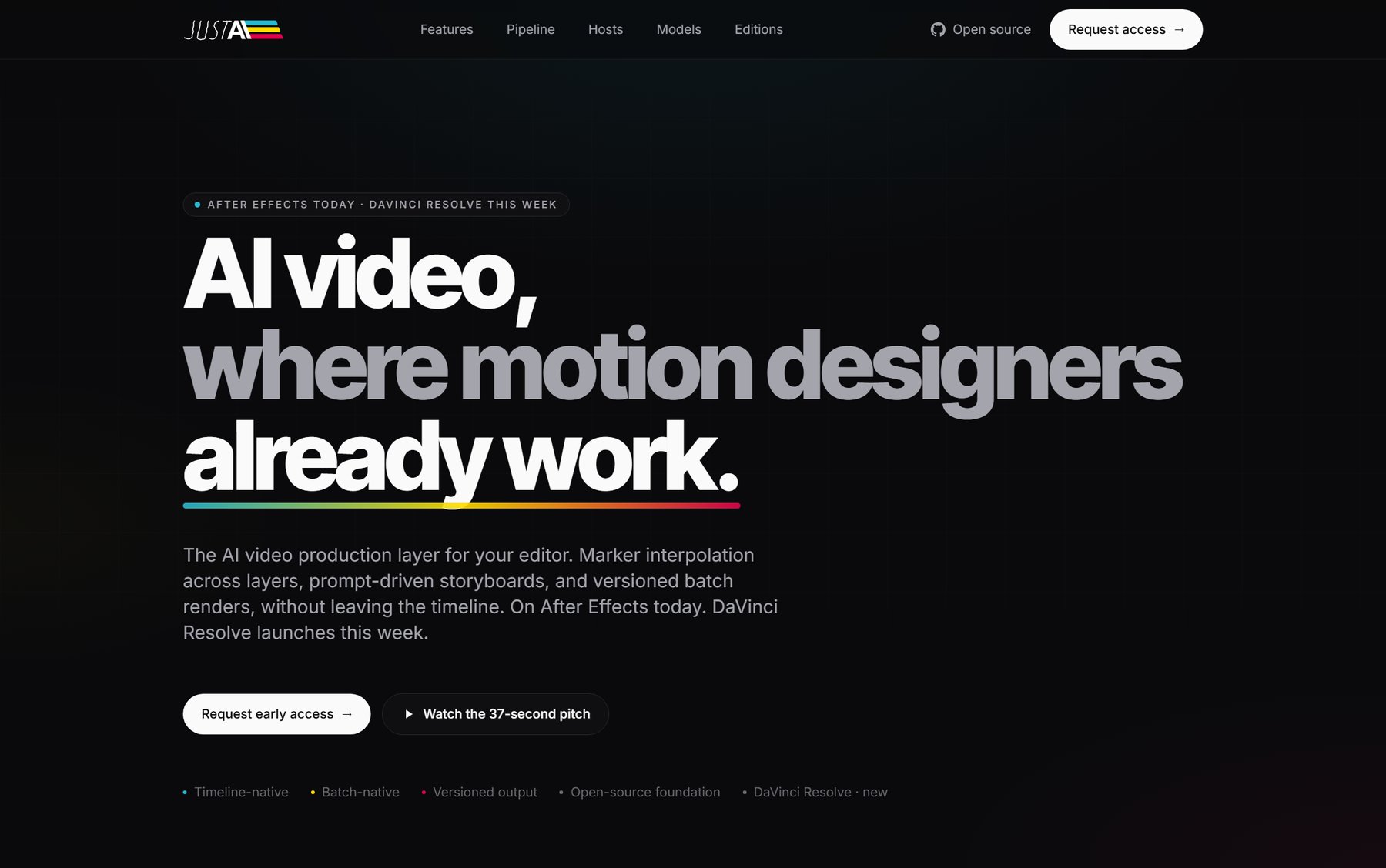 The JustAE product site