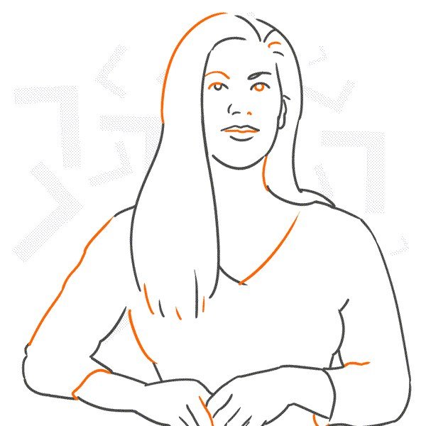 Hand-drawn character from the training set